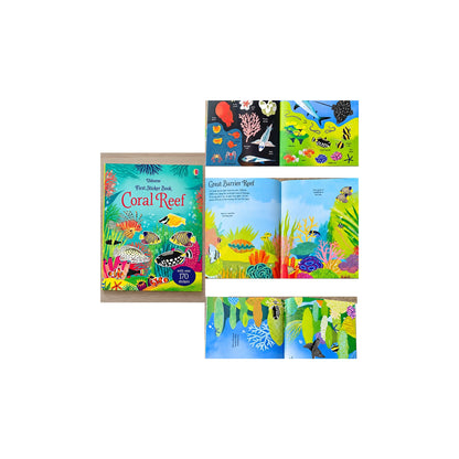 مجموعة كتب تلوين وملصقات للأطفال، 10 كتب لكل مجموعة