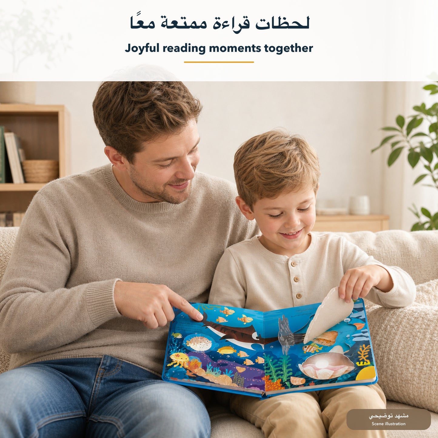 كتاب ثنائي اللغة مع أوراق رفع - الديناصورات