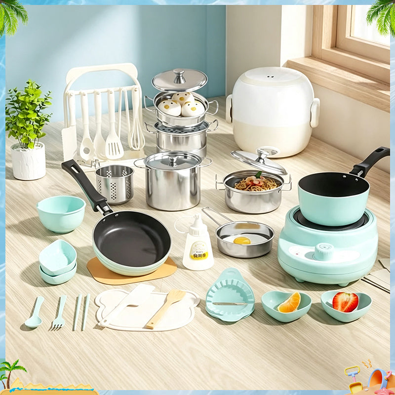 مطبخ صغير للأطفال (طقم مكون من 35 قطعة)