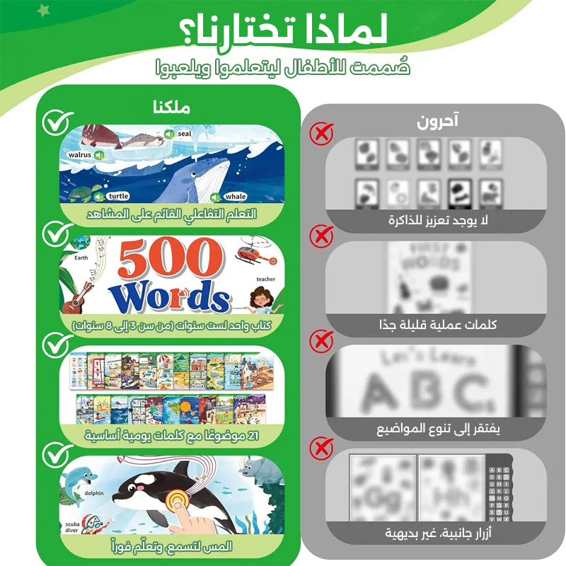 كتاب صوتي للتعلم المبكر من 500 كلمة